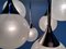 Italian Space Age Chromed Steel and Globe Milk Glass 6-Light Chandelier, 1960s 8