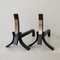 Cast Iron and Brass Andirons, France, 1960s, Set of 2, Image 3
