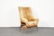 Vintage Sheepskin Lounge Chair with Footstool by Júlia Gaubek, 1969, Set of 2 14