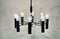 Space Age German Eight-Light Chromed Steel Chandelier from Hustadt Leuchten, 1960s 2