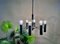 Space Age German Eight-Light Chromed Steel Chandelier from Hustadt Leuchten, 1960s 3