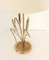 Brass Table Lamp with Wheat Spikes, Italy, 1970s 7