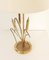 Lámpara de mesa de latón con pinchos de trigo, Italia, años 70, Imagen 7