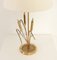 Brass Table Lamp with Wheat Spikes, Italy, 1970s 4