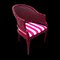 Giorgetti Faux Bamboo Armchair with Striped Bright Pink Cotton by Kaatjes Classics, 1970s 3
