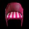 Giorgetti Faux Bamboo Armchair with Striped Bright Pink Cotton by Kaatjes Classics, 1970s, Image 1