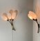Wandlampen aus Messing & Opalglas, Italien, 1960er, 2er Set 8