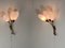 Lámparas de pared de latón y vidrio opalino, Italia, años 60. Juego de 2, Imagen 4