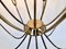 Lampadario Mid-Century a 15 braccia in ottone patinato, Germania, anni '50, Immagine 12