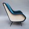 Vintage Velvet Armchair, 1950s 3