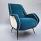 Vintage Velvet Armchair, 1950s 1