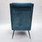 Vintage Velvet Armchair, 1950s 6