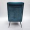 Vintage Velvet Armchair, 1950s, Image 6