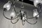 Lampadario neoclassico a sei luci in vetro e acciaio cromato di Kaiser Leuchten, anni '50, Immagine 7
