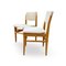 Mid Century Scandinavian Design Fully Restored In Off-White Fabric Dining Chairs, Set of 4 5