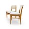 Mid Century Scandinavian Design Fully Restored In Off-White Fabric Dining Chairs, Set of 4, Image 5