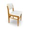 Mid Century Scandinavian Design Fully Restored In Off-White Fabric Dining Chairs, Set of 4 2