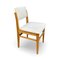 Mid Century Scandinavian Design Fully Restored In Off-White Fabric Dining Chairs, Set of 4, Image 2