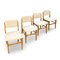 Mid Century Scandinavian Design Fully Restored In Off-White Fabric Dining Chairs, Set of 4 4