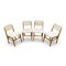 Mid Century Scandinavian Design Fully Restored In Off-White Fabric Dining Chairs, Set of 4 1