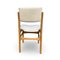 Mid Century Scandinavian Design Fully Restored In Off-White Fabric Dining Chairs, Set of 4 6