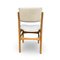 Mid Century Scandinavian Design Fully Restored In Off-White Fabric Dining Chairs, Set of 4, Image 6