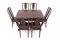 Antique Table with Chairs, 1890, Set of 7 1