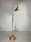 Italian Floor Lamp in Bamboo Rattan and Brass, 1970s, Image 1