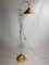 Lámpara de pie italiana de ratán de bambú y latón, años 70, Imagen 2