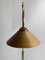 Italian Floor Lamp in Bamboo Rattan and Brass, 1970s 8