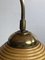 Lámpara de pie italiana de ratán de bambú y latón, años 70, Imagen 5