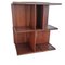 Mid-Century Model Girevole 823 Bookcase in Walnut and Lacquered Metal with Leather Top by Giancarlo Frattini for Bernini 4