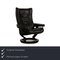 Wing Lounge Chair with Stool in Leather from Stressless, Set of 2, Image 2