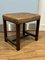 Tan Leather & Wood Foot Stool 6