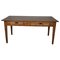 19th Century French Light Gold Oak Rustic Farmhouse Dining Table, Image 1