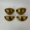 Golden Wall Lamps, 1970s, Set of 4 1