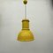 Lámpara colgante industrial amarilla de Fontana Arte, años 70, Imagen 1
