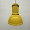Lámpara colgante industrial amarilla de Fontana Arte, años 70, Imagen 5