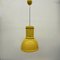 Lámpara colgante industrial amarilla de Fontana Arte, años 70, Imagen 10