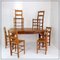 Ausziehbarer Esszimmertisch und Stühle aus Holz, 6 . Set 11