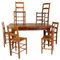 Extendable Wooden Dining Room Table and Chairs, Set of 6 1