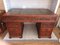 Vintage Carved Oak Writing Desk with Leather Top, 1970s, Image 1