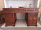 Vintage Carved Oak Writing Desk with Leather Top, 1970s 3