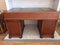 Vintage Carved Oak Writing Desk with Leather Top, 1970s, Image 22