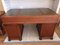 Vintage Carved Oak Writing Desk with Leather Top, 1970s, Image 21