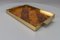 Mid-Century Brass, Plywood and Veneer Serving Tray, 1960s 10