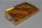 Mid-Century Brass, Plywood and Veneer Serving Tray, 1960s 5