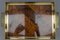 Vassoio da portata Mid-Century in ottone, compensato e impiallacciatura, anni '60, Immagine 20