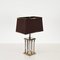 Hollywood Regency Chrome and Brass Columns Table Lamp by Rome Rega, 1970s 7