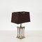 Lampe de Bureau Colonnes Hollywood Regency en Chrome et Laiton par Rome Rega, 1970s 7